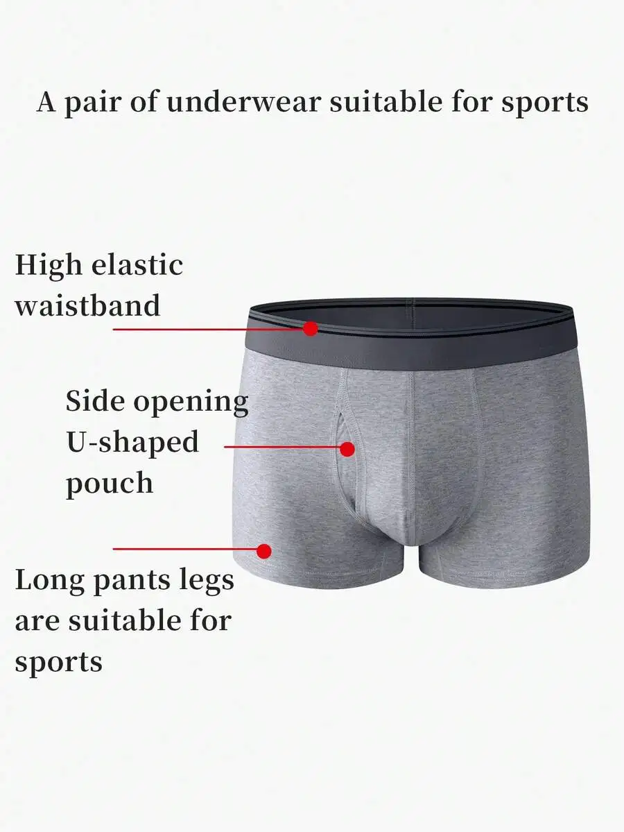 Mens Cotton Boxer Briefs With Side Opening And High Elastic Waistband
Mens Cotton Boxer Briefs With Side Opening And High Elastic Waistband