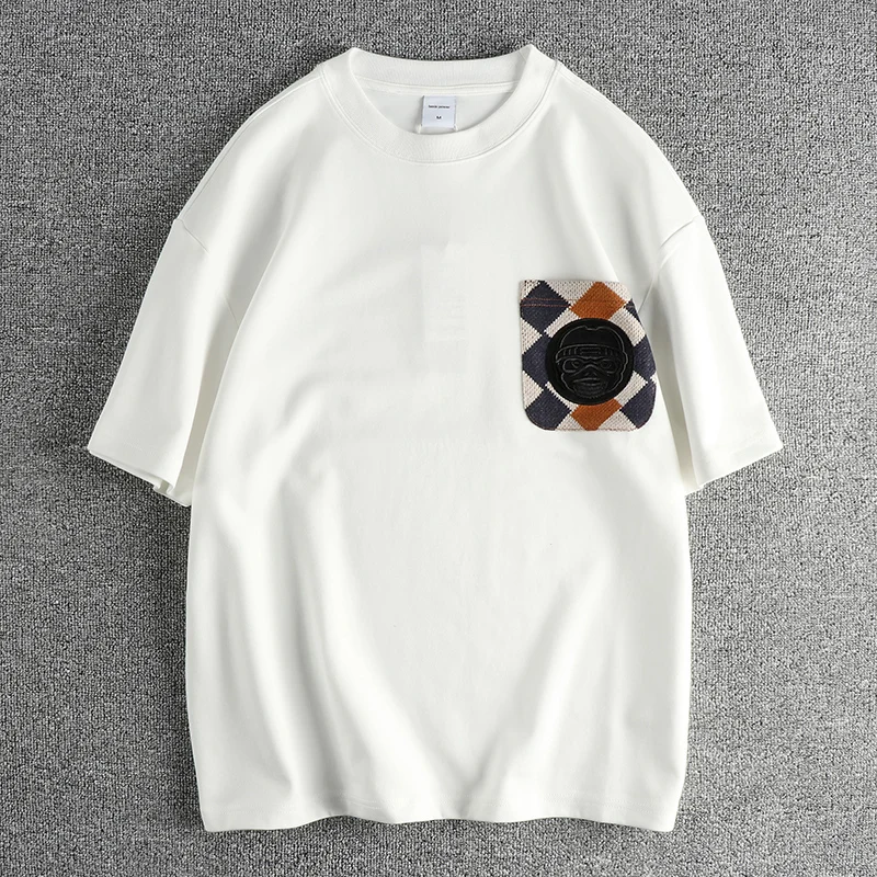 1501# 2024 Summer New American Retro Short Sleeve O-neck Knitted Embroidery Pocket T-shirt Men's Simple Washed Casual Loose Tops
1501# 2024 Summer New American Retro Short Sleeve O-neck Knitted Embroidery Pocket T-shirt Men's Simple Washed Casual Loose Tops