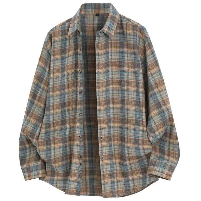 2026 New Men's Blue Long-sleeve Plaid Shirts and Red Notched-collar Single-breasted Shirt, Sizes M–3XL.
2026 New Men's Blue Long-sleeve Plaid Shirts and Red Notched-collar Single-breasted Shirt, Sizes M–3XL.