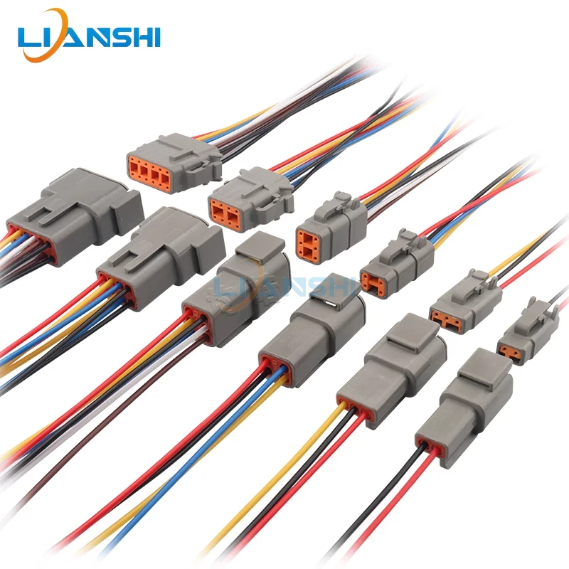 DTM04-2P automotive connector male and female for heavy-duty truck Dechi wiring harness waterproof plug DTM06-2S with wire
DTM04-2P automotive connector male and female for heavy-duty truck Dechi wiring harness waterproof plug DTM06-2S with wire