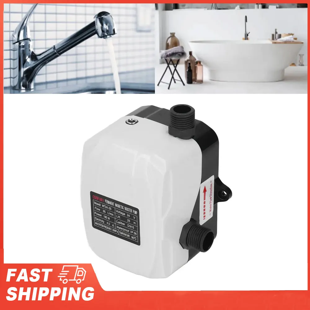 Booster Pump Water Pressure High 180W Automatic Water Booster Pump for Kitchen Sink Shower DC24V AC100‑240V Booster Pump
Booster Pump Water Pressure High 180W Automatic Water Booster Pump for Kitchen Sink Shower DC24V AC100‑240V Booster Pump