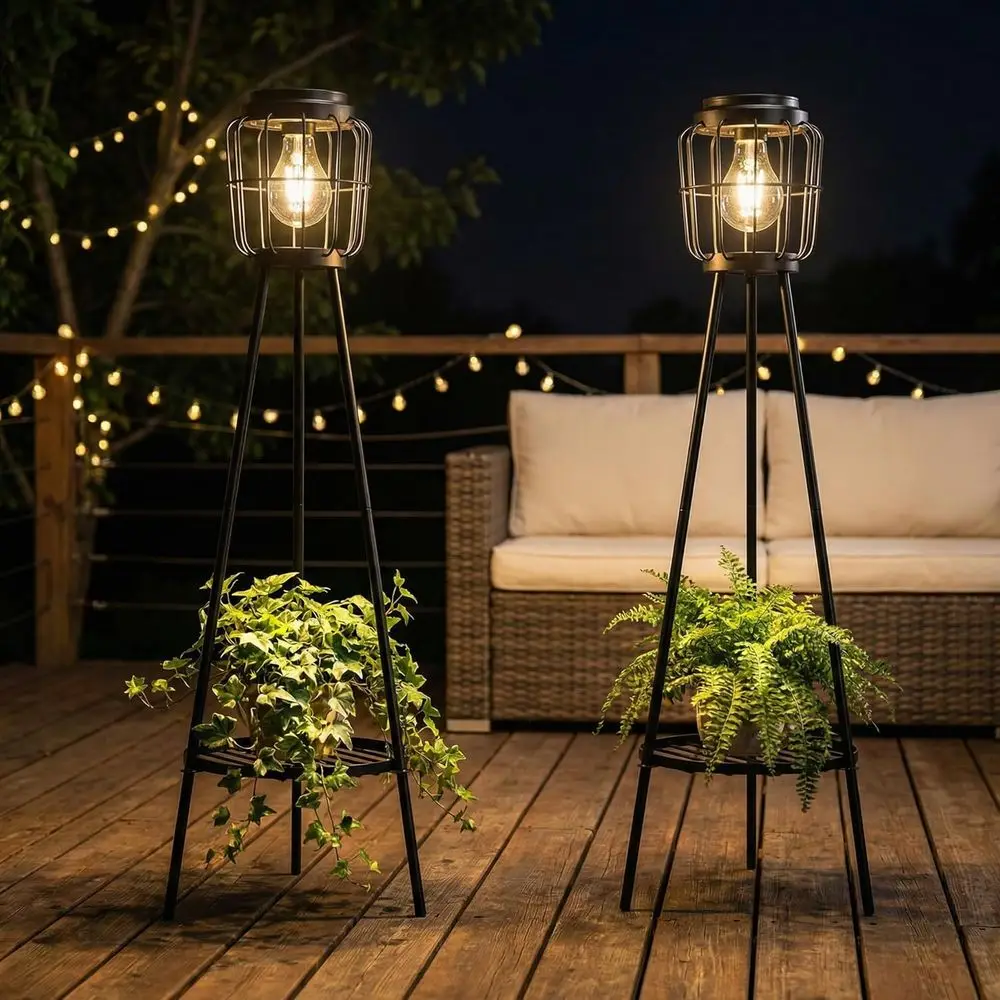 Outdoor LED Edison Bulb Floor Lamps with Plant Stand, Waterproof for Patio, Porch, Deck, Yard, Garden Decor
Outdoor LED Edison Bulb Floor Lamps with Plant Stand, Waterproof for Patio, Porch, Deck, Yard, Garden Decor