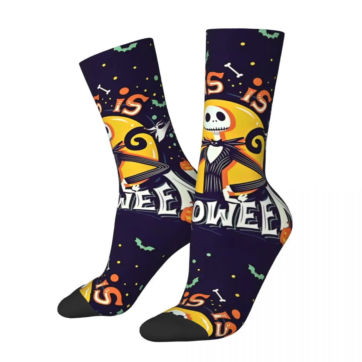 Повседневные футбольные носки Pumpkin King Jack на Хэллоуин «Кошмар перед Рождеством» из полиэстера для экипажа унисекс
Повседневные футбольные носки Pumpkin King Jack на Хэллоуин «Кошмар перед Рождеством» из полиэстера для экипажа унисекс