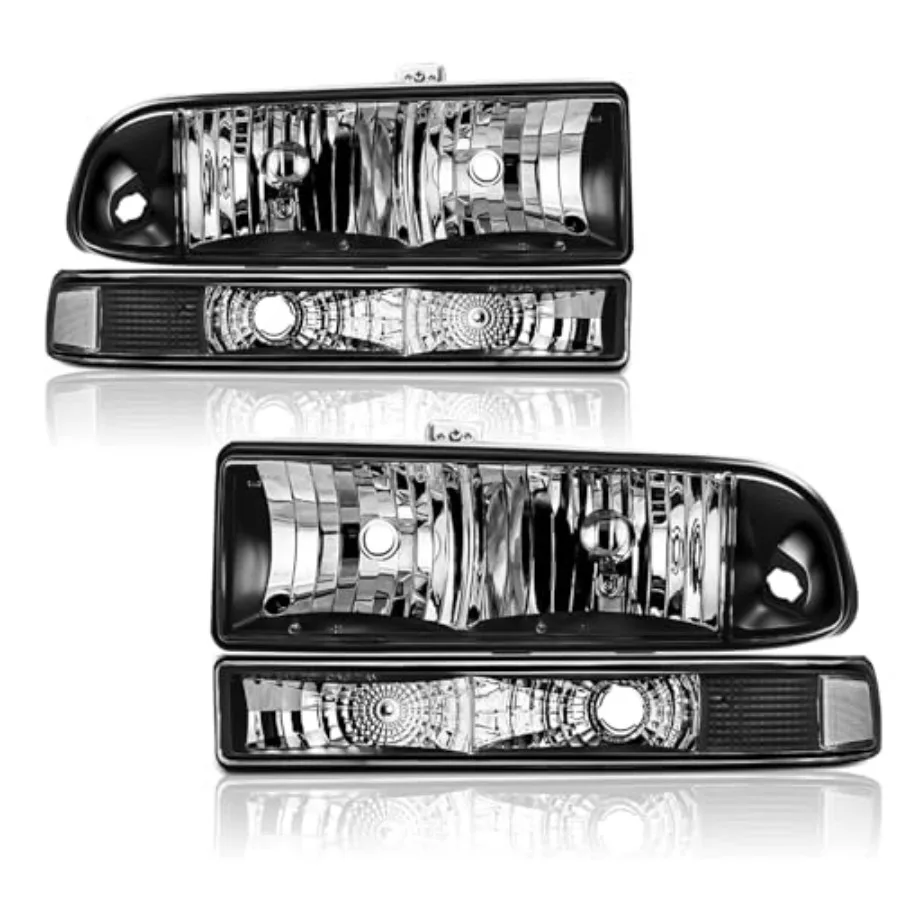 Headlights Assembly for 1998-2004 Chevy S10 1998-2005 Chevy Blazer with Bumper Lights Black Housing Clear Lens Durable Polycarb
Headlights Assembly for 1998-2004 Chevy S10 1998-2005 Chevy Blazer with Bumper Lights Black Housing Clear Lens Durable Polycarb