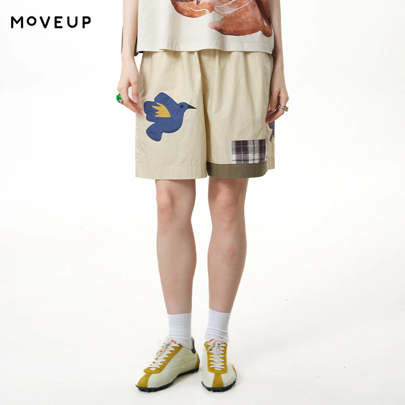 MOVEUP Casual Elastic Waist Shorts 2026 Summer New Bird Embroidered Plaid Splicing Wide Leg Short Pants For Women 3ELX20106
MOVEUP Casual Elastic Waist Shorts 2026 Summer New Bird Embroidered Plaid Splicing Wide Leg Short Pants For Women 3ELX20106