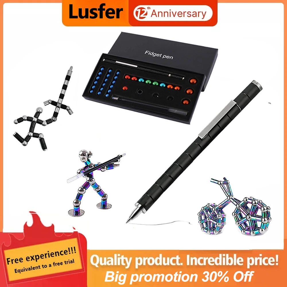 2022 Novelty Magnetic Fidget Pen Decompression Toy Magnet Pen Multifunction Writing Touch Pen School Office DIY Gifts Decoration
2022 Novelty Magnetic Fidget Pen Decompression Toy Magnet Pen Multifunction Writing Touch Pen School Office DIY Gifts Decoration