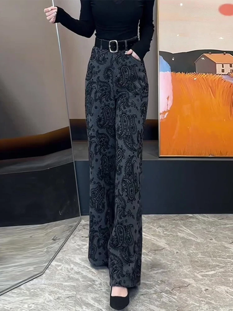 High Waist Printed Fce Wide Leg Pants Women's Faion Slimming Drapey Straight Cut Trousers Casual Comfortable Breathable
High Waist Printed Fce Wide Leg Pants Women's Faion Slimming Drapey Straight Cut Trousers Casual Comfortable Breathable