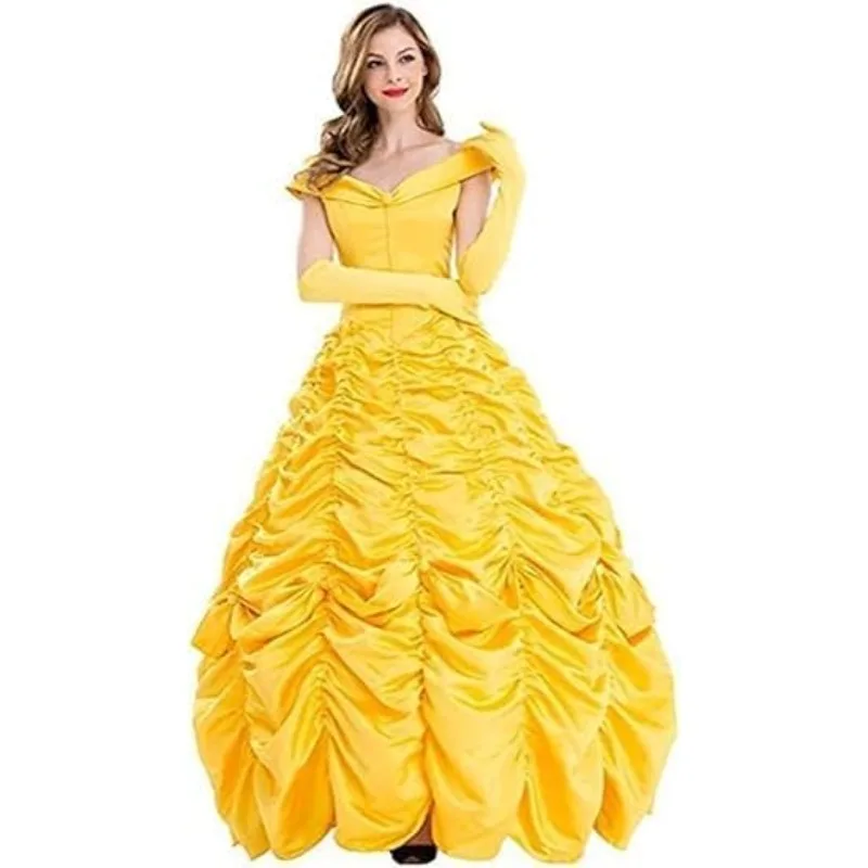 Poboola Belle Costume Women Adult Princess Costumes Halloween Cosplay Party Yellow Dress Long Dress Gown Beauty Outfit
Poboola Belle Costume Women Adult Princess Costumes Halloween Cosplay Party Yellow Dress Long Dress Gown Beauty Outfit
