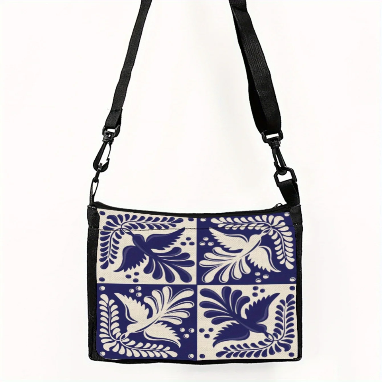 Сине-белый фарфоровый стиль, стильная сумка через плечо, повседневная легкая дорожная сумка, регулируемые лямки 
Сине-белый фарфоровый стиль, стильная сумка через плечо, повседневная легкая дорожная сумка, регулируемые лямки