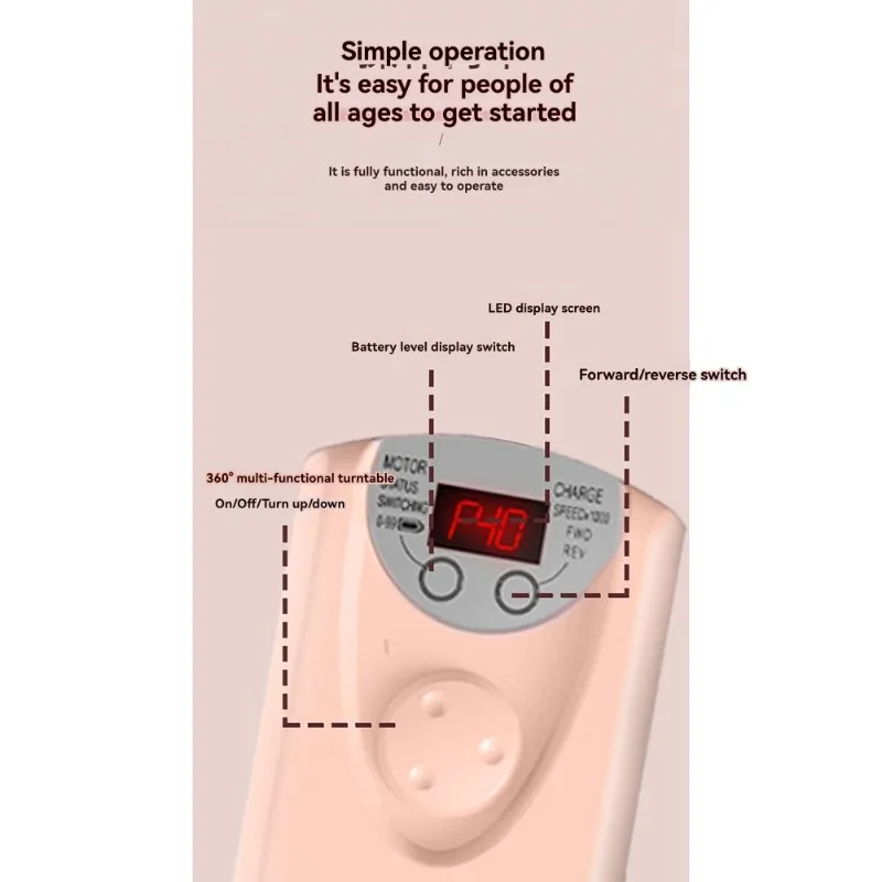 【ESSENTIALS 】Портативное маникюрное устройство для домашнего и салонного использования — высокоскоростная электрическая пилочка для ногтей с 6 насадками для шлифовальной головки
【ESSENTIALS 】Портативное маникюрное устройство для домашнего и салонного использования — высокоскоростная электрическая пилочка для ногтей с 6 насадками для шлифовальной головки