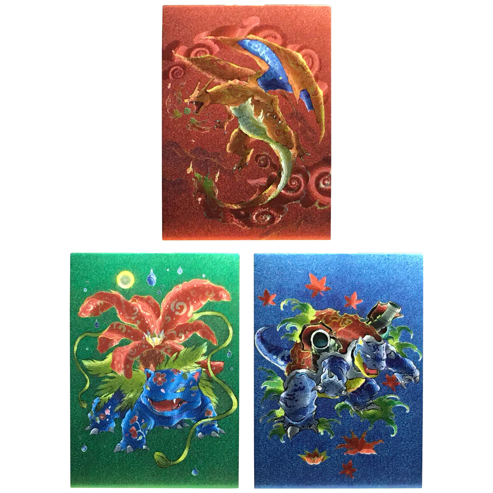 3Pcs/set PTCG Charizard Coarse Flash Cards Blastoise Venusaur Classic Anime Game Collection Cards Gift Toys
3Pcs/set PTCG Charizard Coarse Flash Cards Blastoise Venusaur Classic Anime Game Collection Cards Gift Toys