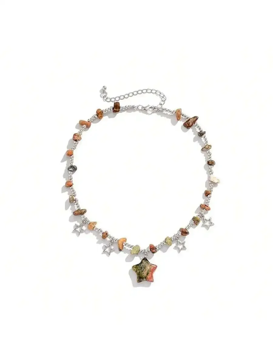 Star Charm Choker Necklace With Natural Stone Beads For Women Y2K Style Summer Jewelry
Star Charm Choker Necklace With Natural Stone Beads For Women Y2K Style Summer Jewelry