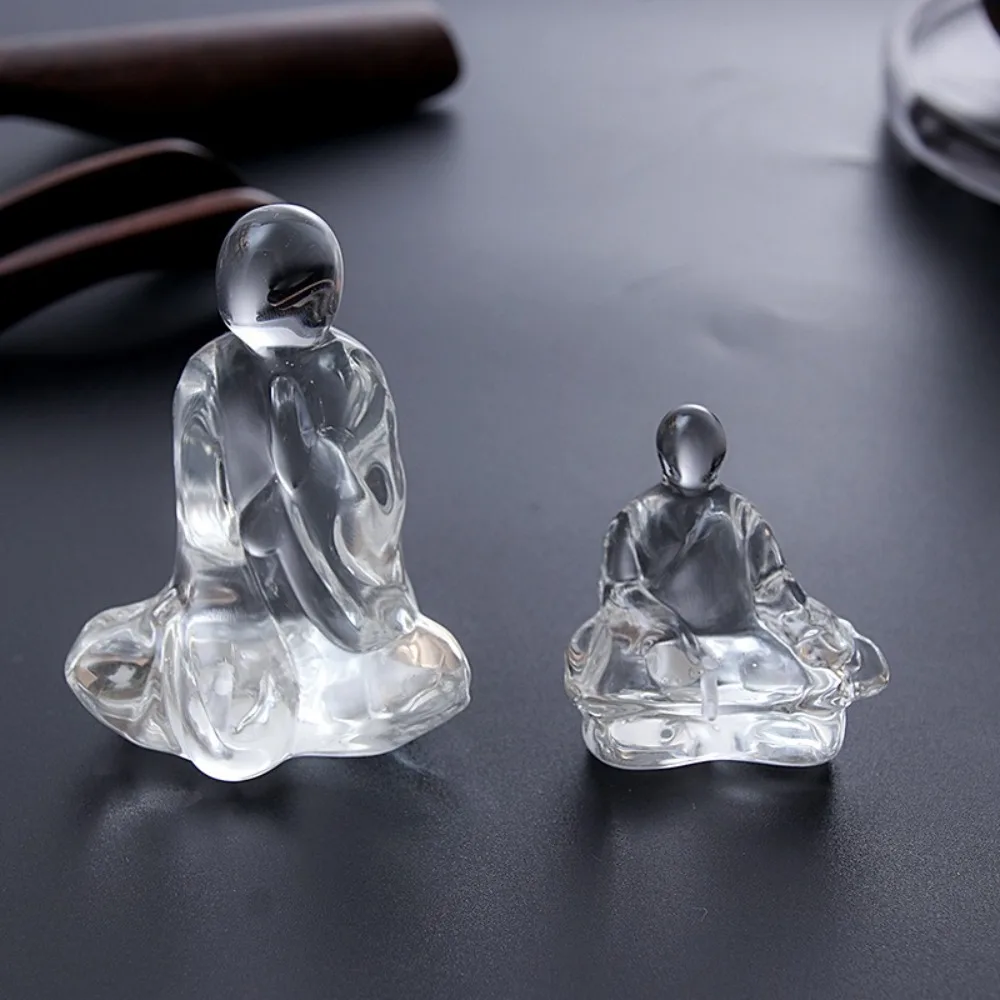 Creative Finely Carved Glass Zen Buddha Statue Transparent Retro Tea Ceremony Ornaments Mini Delicate Crystal Ornament Gift
Creative Finely Carved Glass Zen Buddha Statue Transparent Retro Tea Ceremony Ornaments Mini Delicate Crystal Ornament Gift