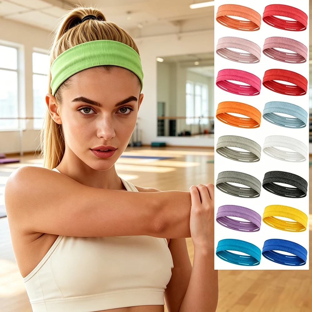 Summer Sports Sweatband Outdoor Running Nylon Solid Color Sweat-Absorbing Headband Quick-Drying Non-Slip Silicone Headband
Summer Sports Sweatband Outdoor Running Nylon Solid Color Sweat-Absorbing Headband Quick-Drying Non-Slip Silicone Headband
