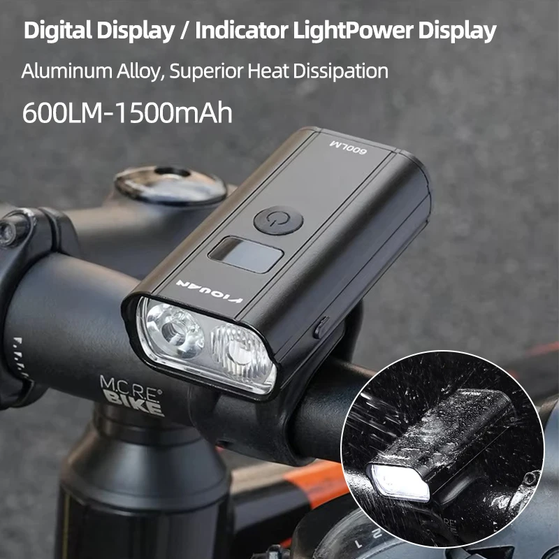 USB Rechargeable Digital Display Bike Light Super Bright 600LM 1500mAh Waterproof MTB Bicycle Front Headlight for Night Riding
USB Rechargeable Digital Display Bike Light Super Bright 600LM 1500mAh Waterproof MTB Bicycle Front Headlight for Night Riding