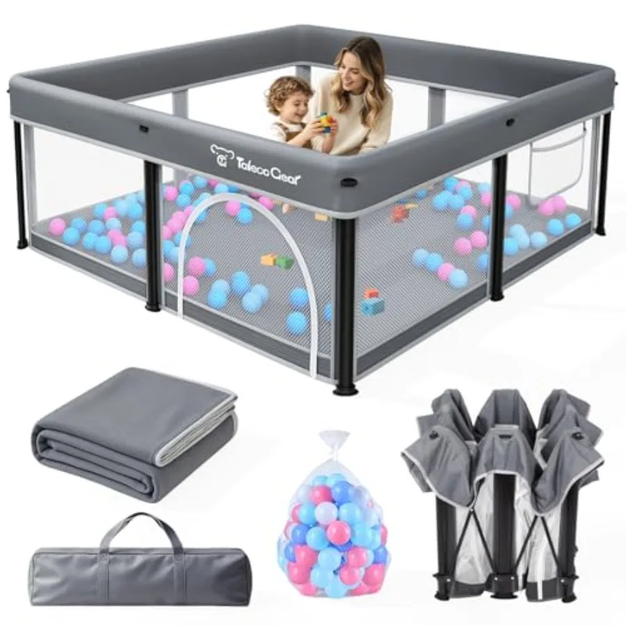 Foldable Baby Playpen with Mat for Indoor Outdoor Use, Polyethylene Material, Blue Color, 50×50 Collapsible Safety Play Yard wi
Foldable Baby Playpen with Mat for Indoor Outdoor Use, Polyethylene Material, Blue Color, 50×50 Collapsible Safety Play Yard wi