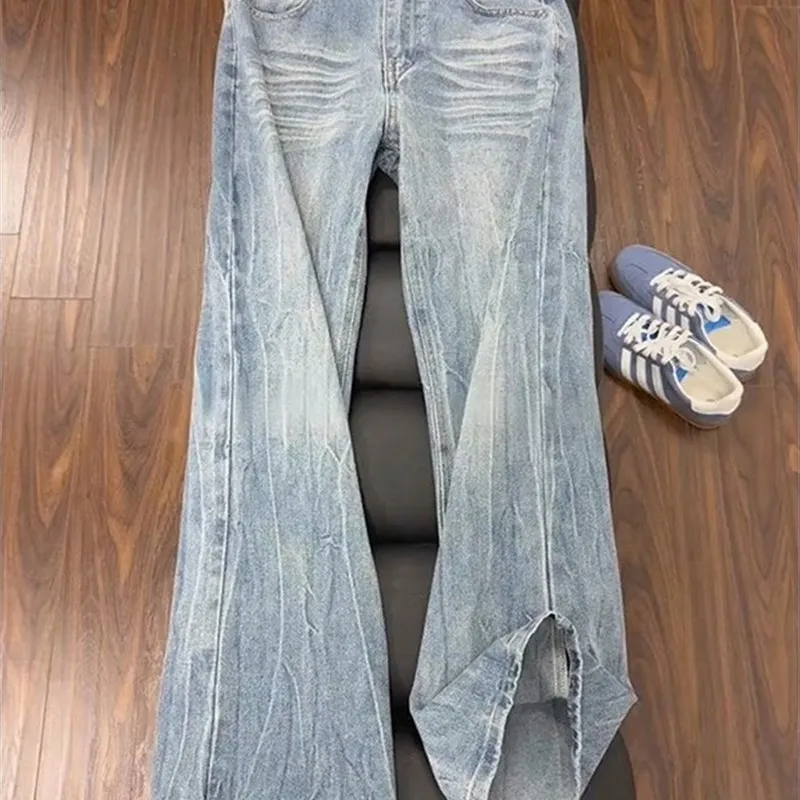 Мужские джинсы с рисунком молний в американском стиле, весна-осень, новые винтажные брюки с прямыми штанинами и микро-расклешенными ножками
Мужские джинсы с рисунком молний в американском стиле, весна-осень, новые винтажные брюки с прямыми штанинами и микро-расклешенными ножками