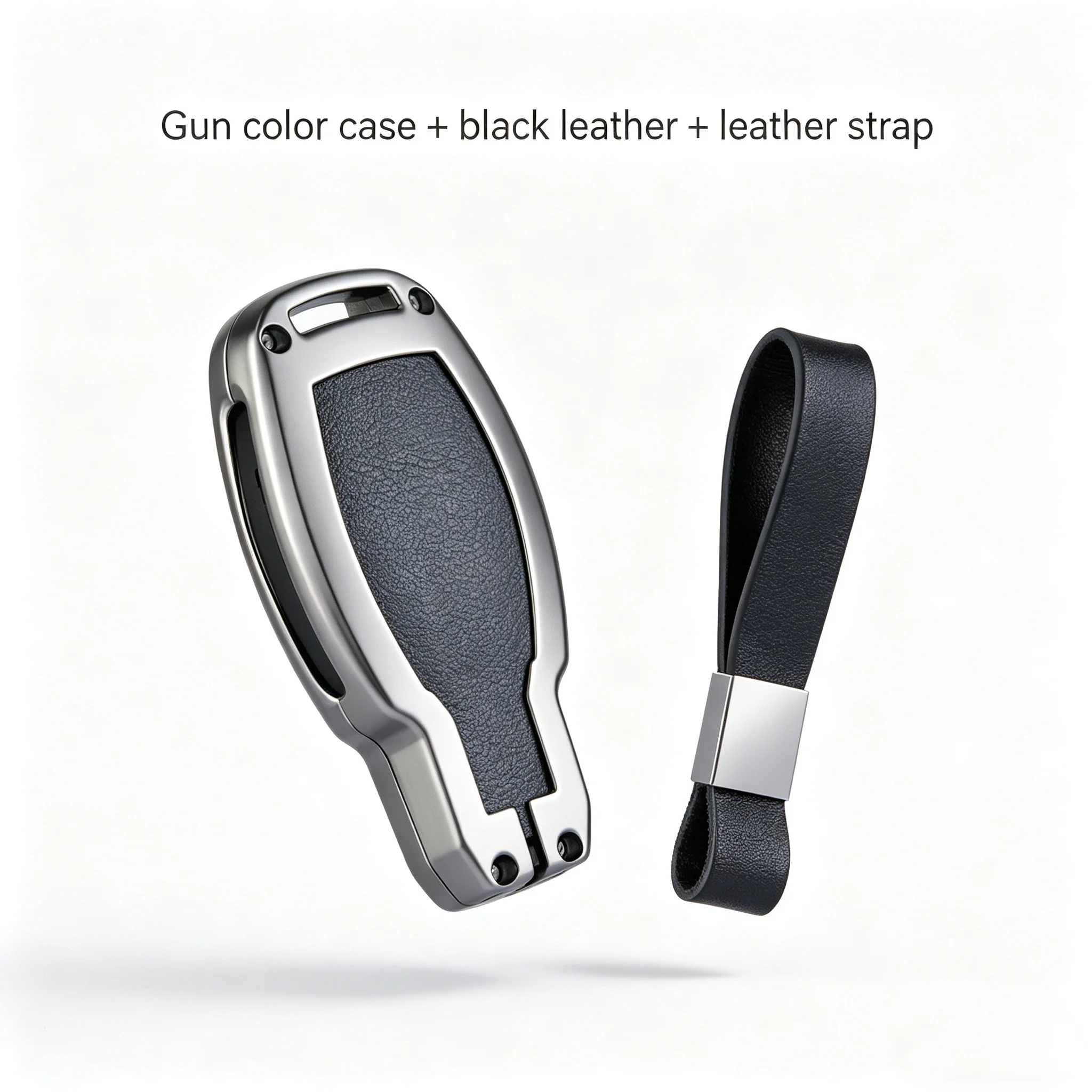 Silver Zinc Alloy Leather Key Fob Cover for Mercedes C E S Class C200 E280 GLC 2/3-Button Smart Key Protector Case
Silver Zinc Alloy Leather Key Fob Cover for Mercedes C E S Class C200 E280 GLC 2/3-Button Smart Key Protector Case