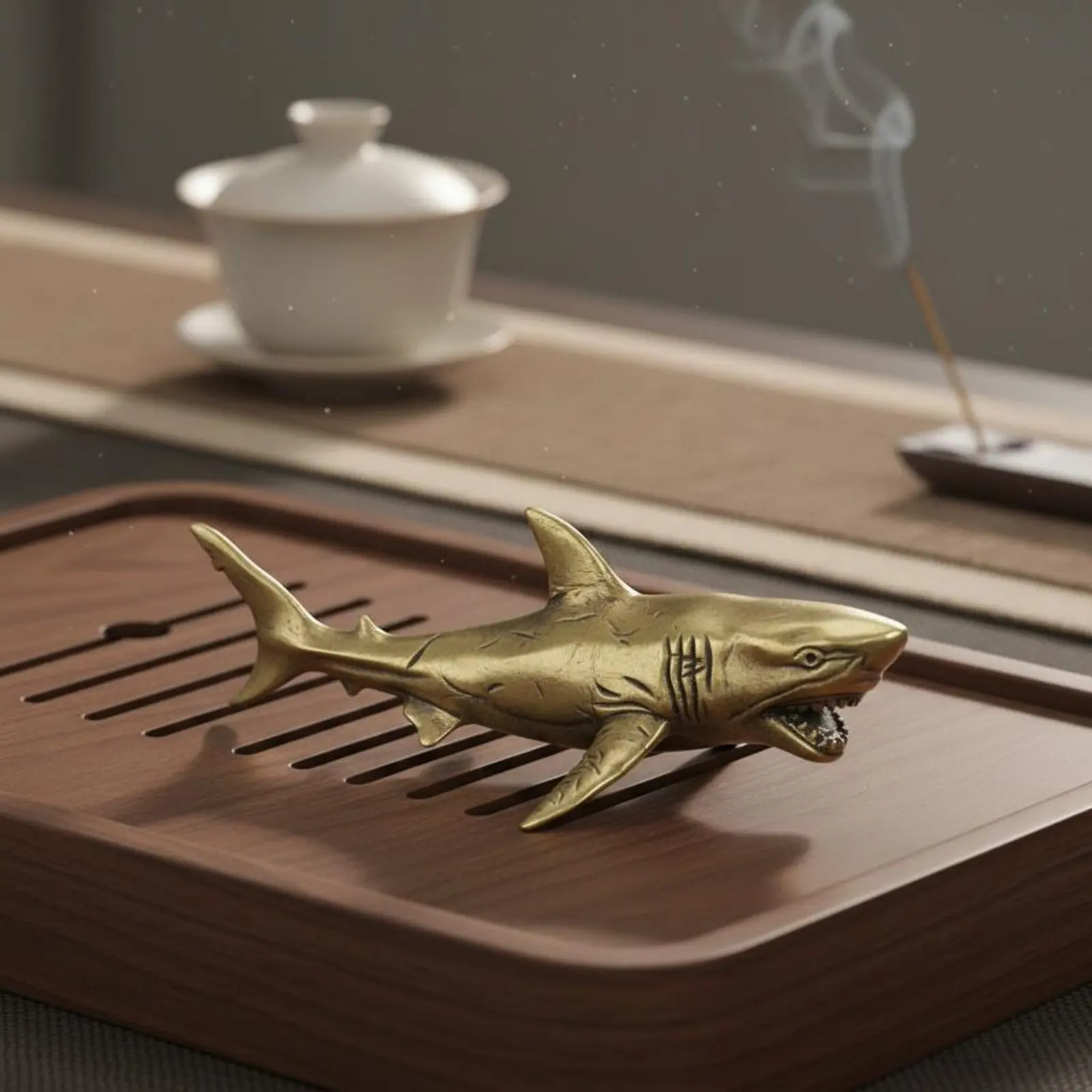 Antique Design Shark Ornament Tea Pet Brass Shark Figurine for Desk
Antique Design Shark Ornament Tea Pet Brass Shark Figurine for Desk