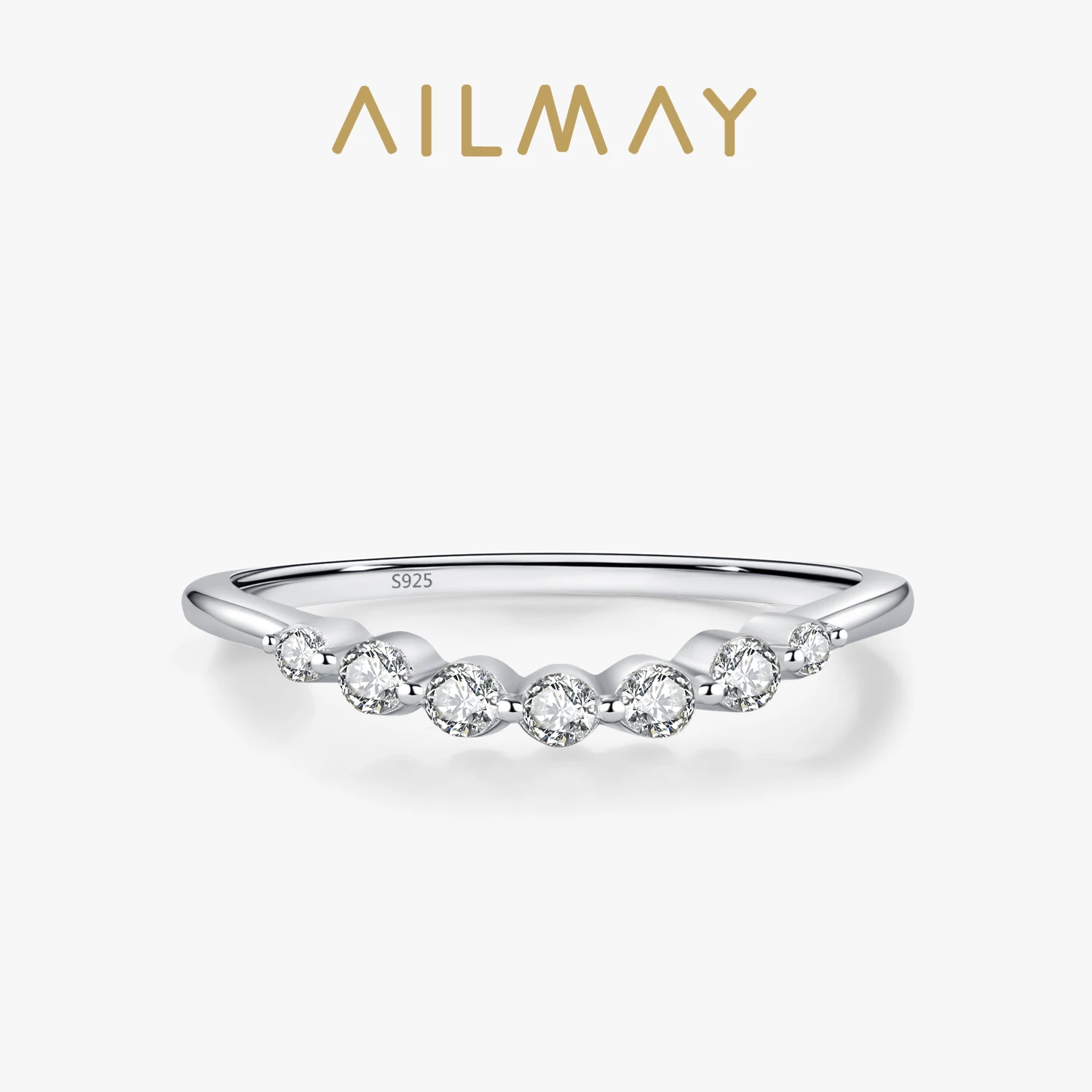 Ailmay 925 Sterling Silver Simple Line Design Sparkling Zircon Rings For Women Everyday Wear And As Gifts
Ailmay 925 Sterling Silver Simple Line Design Sparkling Zircon Rings For Women Everyday Wear And As Gifts