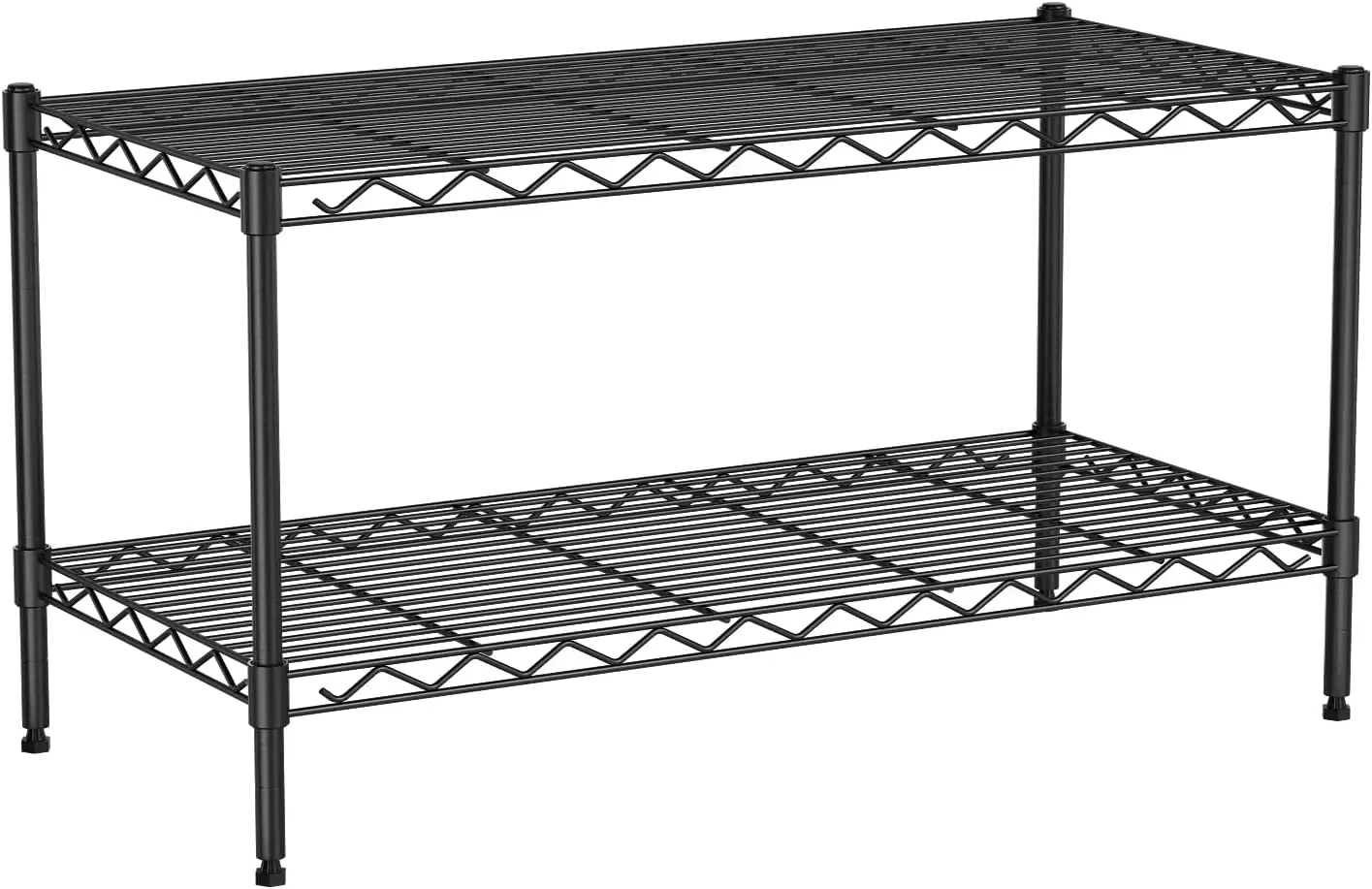 Heavy Duty Wire Shelving Unit, 36"W x 18"D x 19.5"H, 2-Tier with Lockable Wheels, Adjustable Height, 800 lbs Capacity
Heavy Duty Wire Shelving Unit, 36"W x 18"D x 19.5"H, 2-Tier with Lockable Wheels, Adjustable Height, 800 lbs Capacity