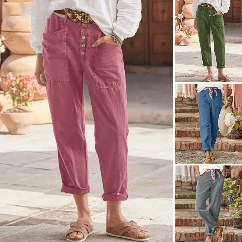 2025 woman girl Women's Clothing Capris Pants new casual pants with buttoned cotton and linen loose casual women new pants
2025 woman girl Women's Clothing Capris Pants new casual pants with buttoned cotton and linen loose casual women new pants