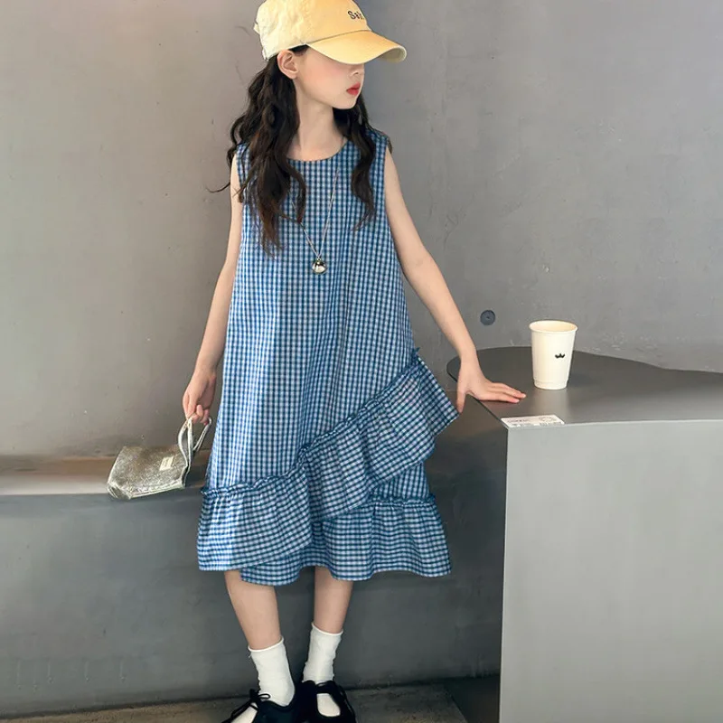 Girls Skirt 2025 Summer New Childrens Clothing Korean Style Girl Baby Fashion Senior Sense Sleeved Plaids Casual Simple Daily
Girls Skirt 2025 Summer New Childrens Clothing Korean Style Girl Baby Fashion Senior Sense Sleeved Plaids Casual Simple Daily