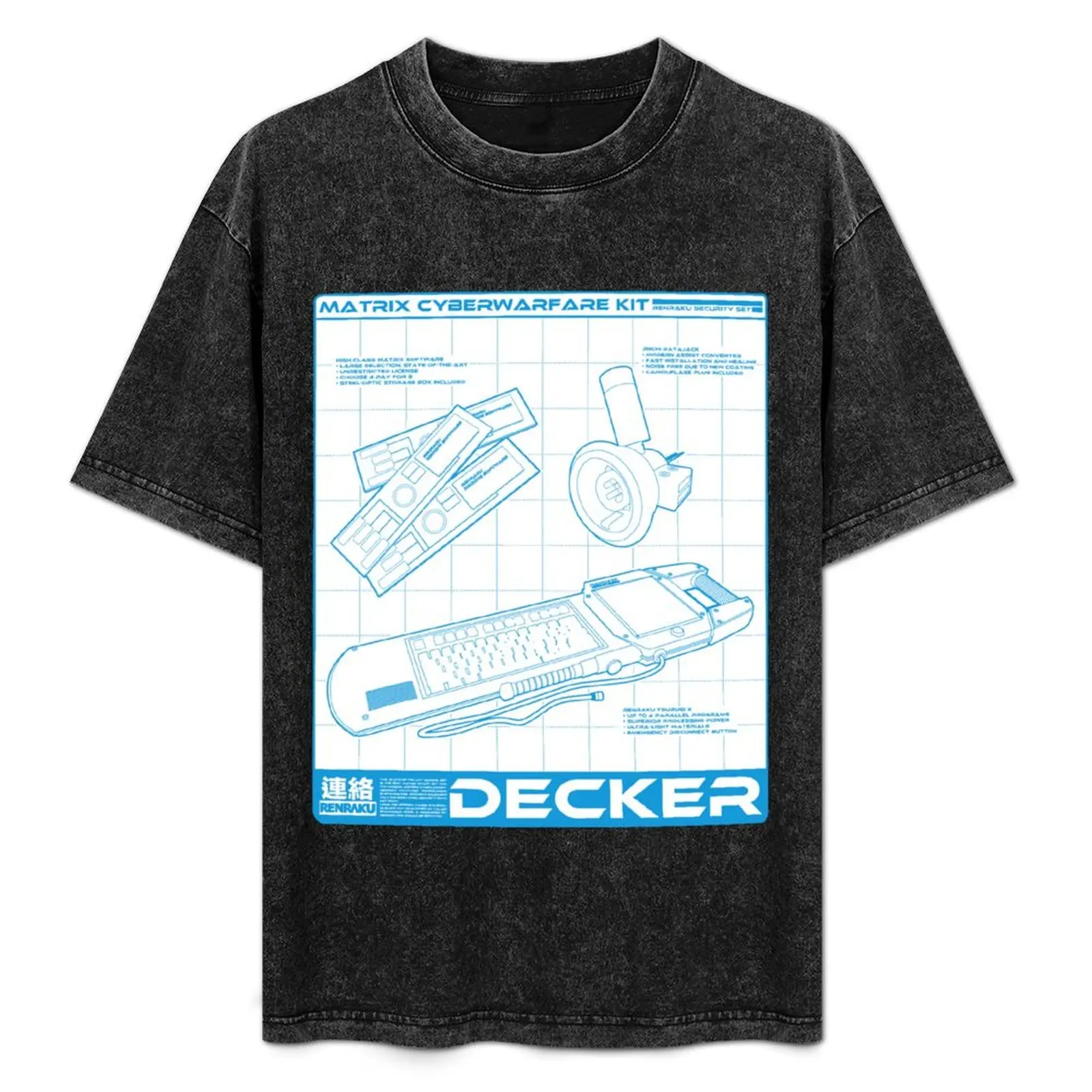 Shadowrun - Decker Shirt (Version 1) T-Shirt Abstract Pattern Print Top