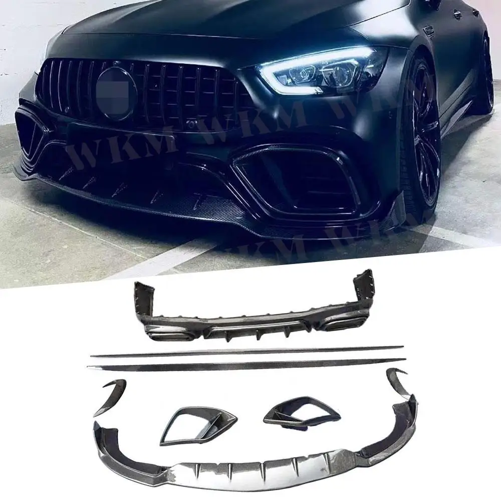 Dry Carbon Body Kits Front Bumper Lip Air Vent Rear Diffuser Rear Splitter Side Skirts For Benz AMG GT63 GT63S 4Door 2019-2023
Dry Carbon Body Kits Front Bumper Lip Air Vent Rear Diffuser Rear Splitter Side Skirts For Benz AMG GT63 GT63S 4Door 2019-2023