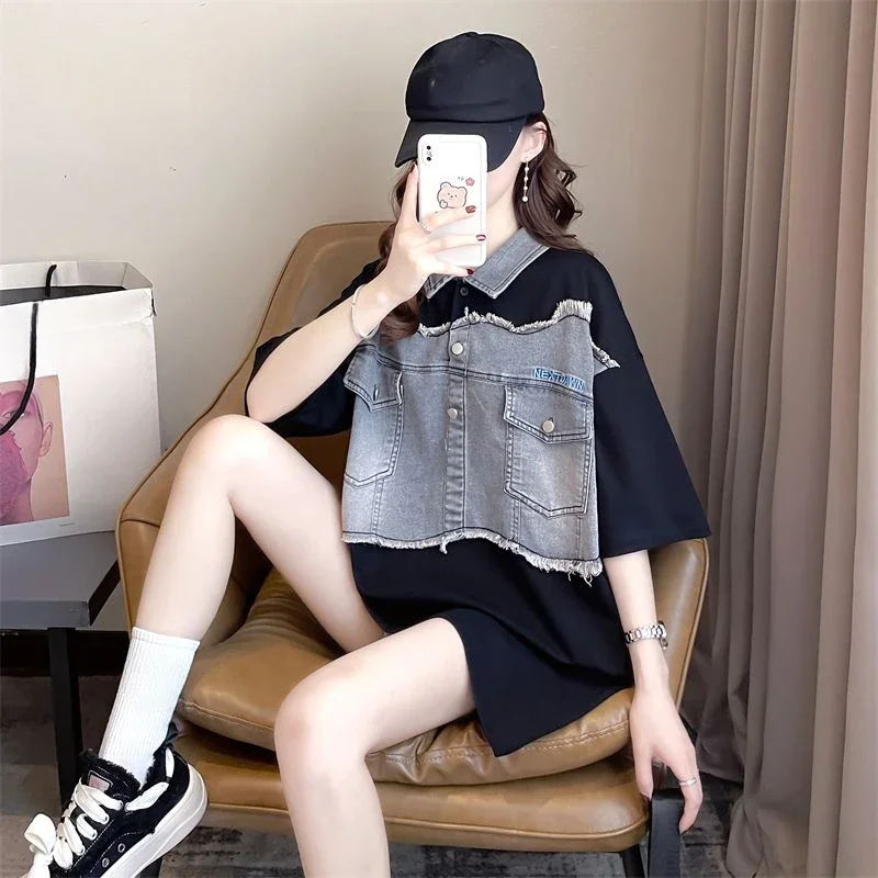 Women's Polo Shirts Graphic Female Tee Button Short Sleeve T-shirt Cheap Clothes Original Pulovers Aesthetic Polyester T-shirts
Women's Polo Shirts Graphic Female Tee Button Short Sleeve T-shirt Cheap Clothes Original Pulovers Aesthetic Polyester T-shirts