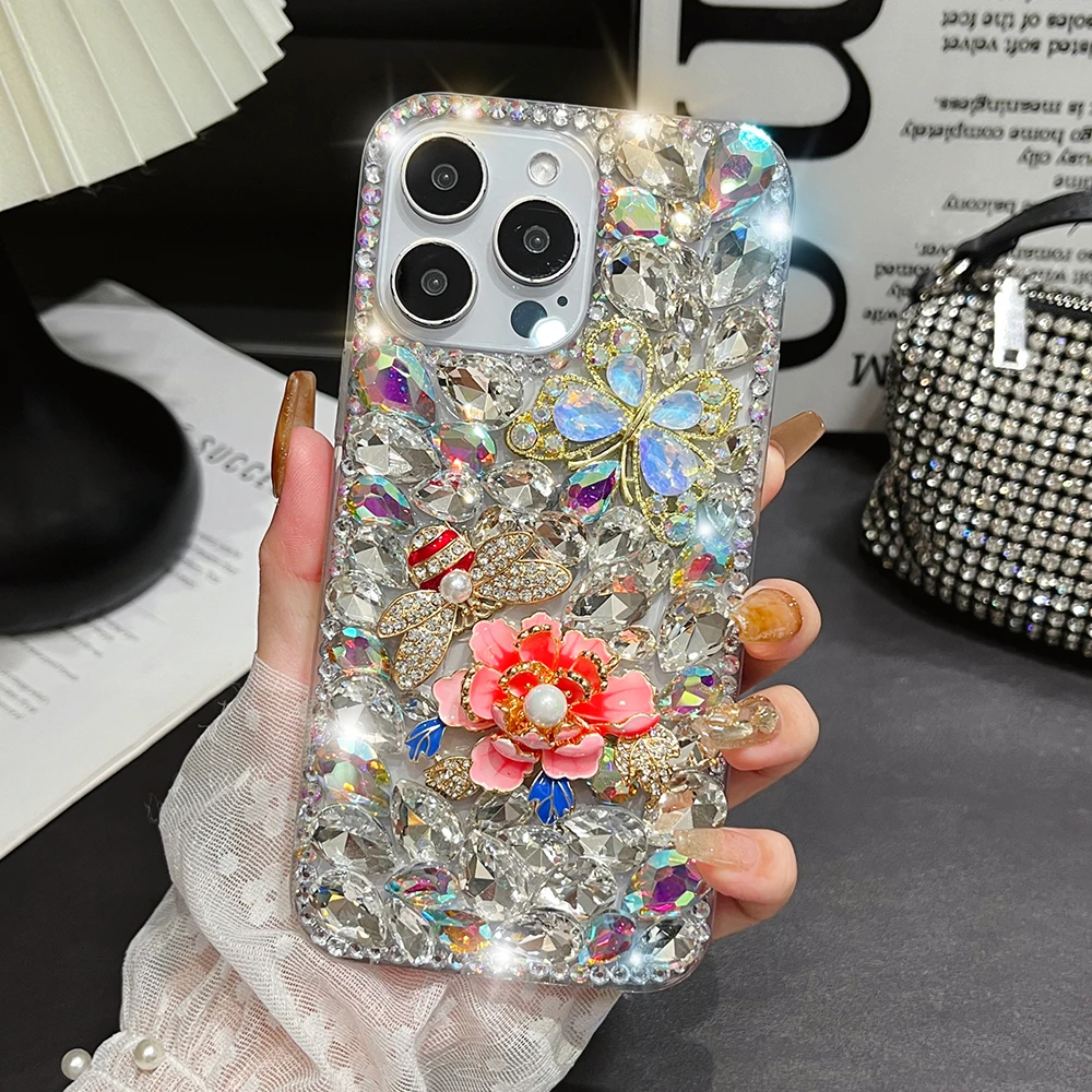 10pcs Diamond Bling Butterfly Petals Luxury Case for Samsung Rose Peony flowers Rhinestone Bees Cover Wholesale
10pcs Diamond Bling Butterfly Petals Luxury Case for Samsung Rose Peony flowers Rhinestone Bees Cover Wholesale
