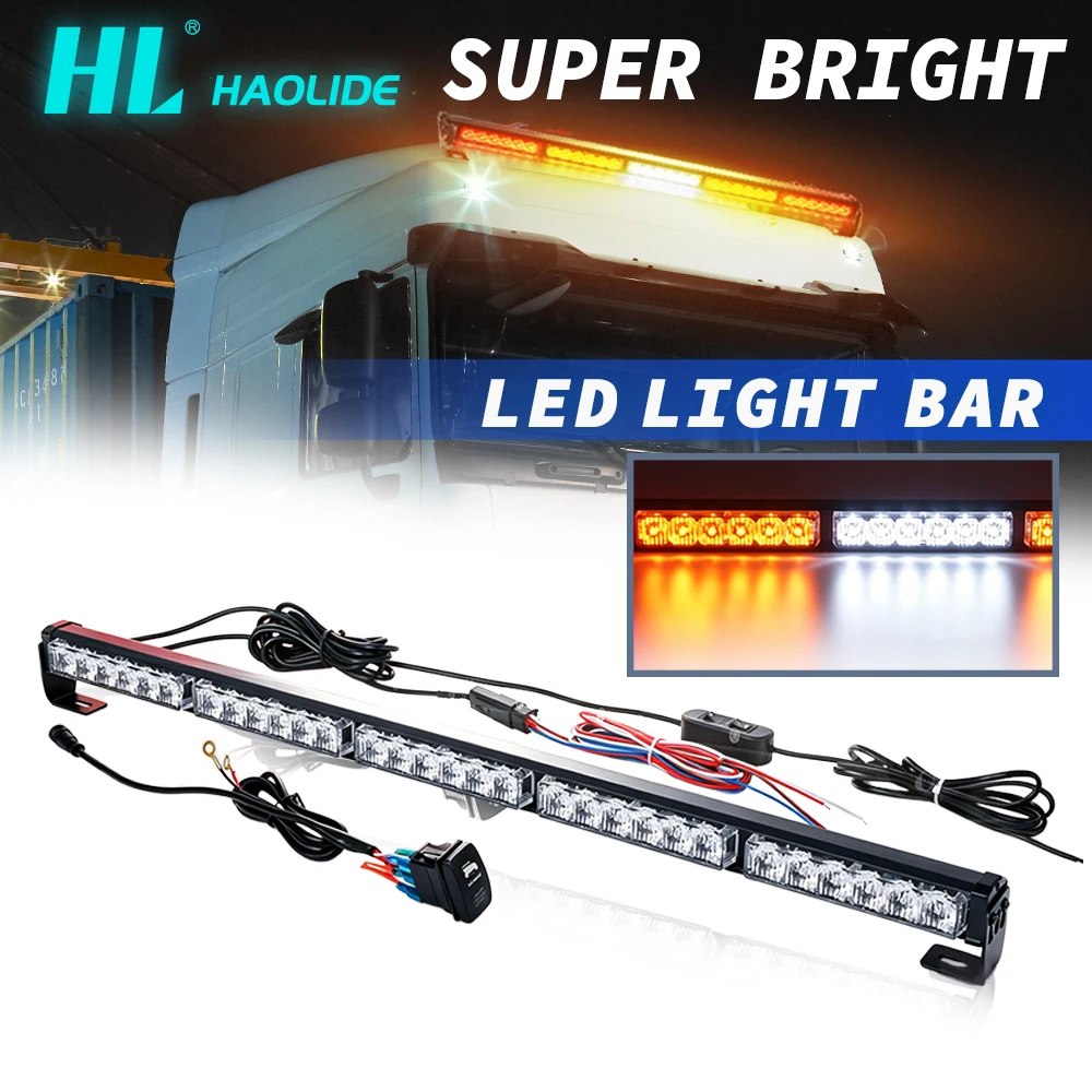 HL Car Emergency Beacon Lights 16 LED Truck Emergency Fireman Police Warning Lights Bar White Yellow Signal 12V 24V off-road use
HL Car Emergency Beacon Lights 16 LED Truck Emergency Fireman Police Warning Lights Bar White Yellow Signal 12V 24V off-road use
