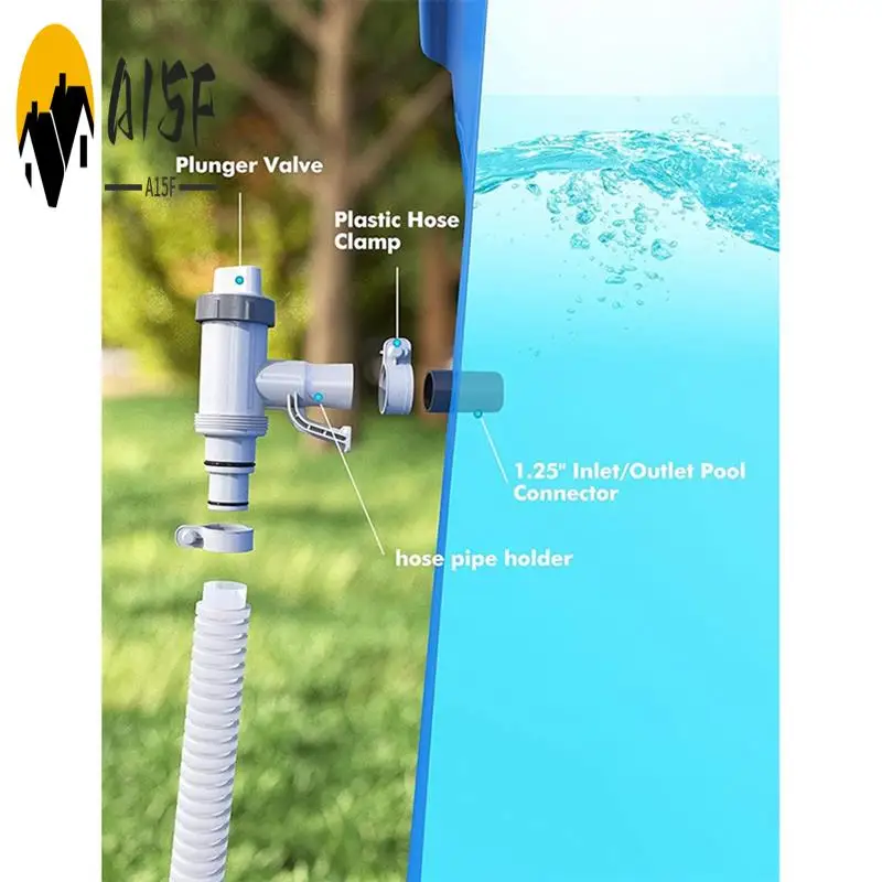 A15F-Pool Hose Adapter, Swimming Pool Replacement Parts Pool Hose Bracket And Plunger Valve For Above Ground Swimming Pool
A15F-Pool Hose Adapter, Swimming Pool Replacement Parts Pool Hose Bracket And Plunger Valve For Above Ground Swimming Pool