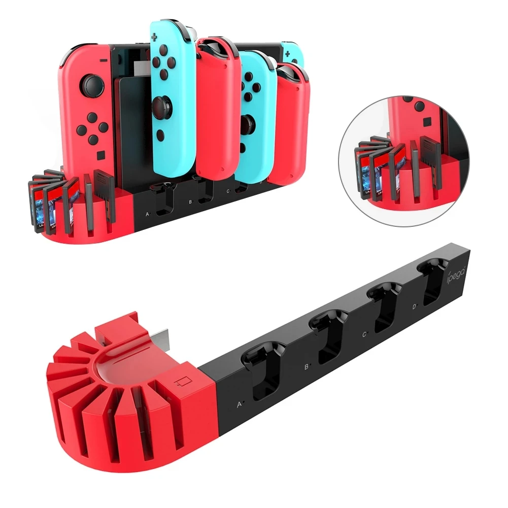 НОВЫЙ PG-SW071 4-портовый контроллер, зарядное устройство, держатель док-станции, 9 игровых слотов для Switch NS, подставка для геймпада для зарядки
НОВЫЙ PG-SW071 4-портовый контроллер, зарядное устройство, держатель док-станции, 9 игровых слотов для Switch NS, подставка для геймпада для зарядки
