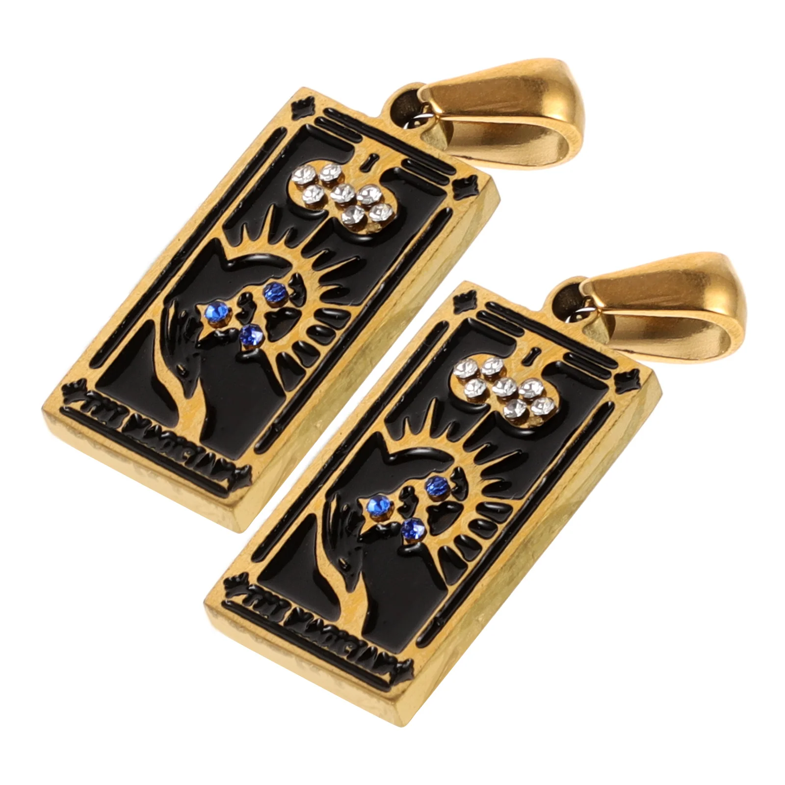 2pcs Retro Pendant Necklace Keychain Tarot Card Jewelry Making Stainless Steel Hanging Charms Vintage Accessories
2pcs Retro Pendant Necklace Keychain Tarot Card Jewelry Making Stainless Steel Hanging Charms Vintage Accessories