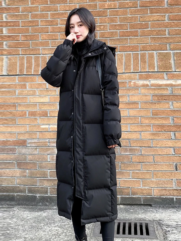 Korean Sle Long Thiened Women's Cotton Jaet over Knee Winter Outerwear Warm Coat Removeable Hood Polyester Fiber
Korean Sle Long Thiened Women's Cotton Jaet over Knee Winter Outerwear Warm Coat Removeable Hood Polyester Fiber