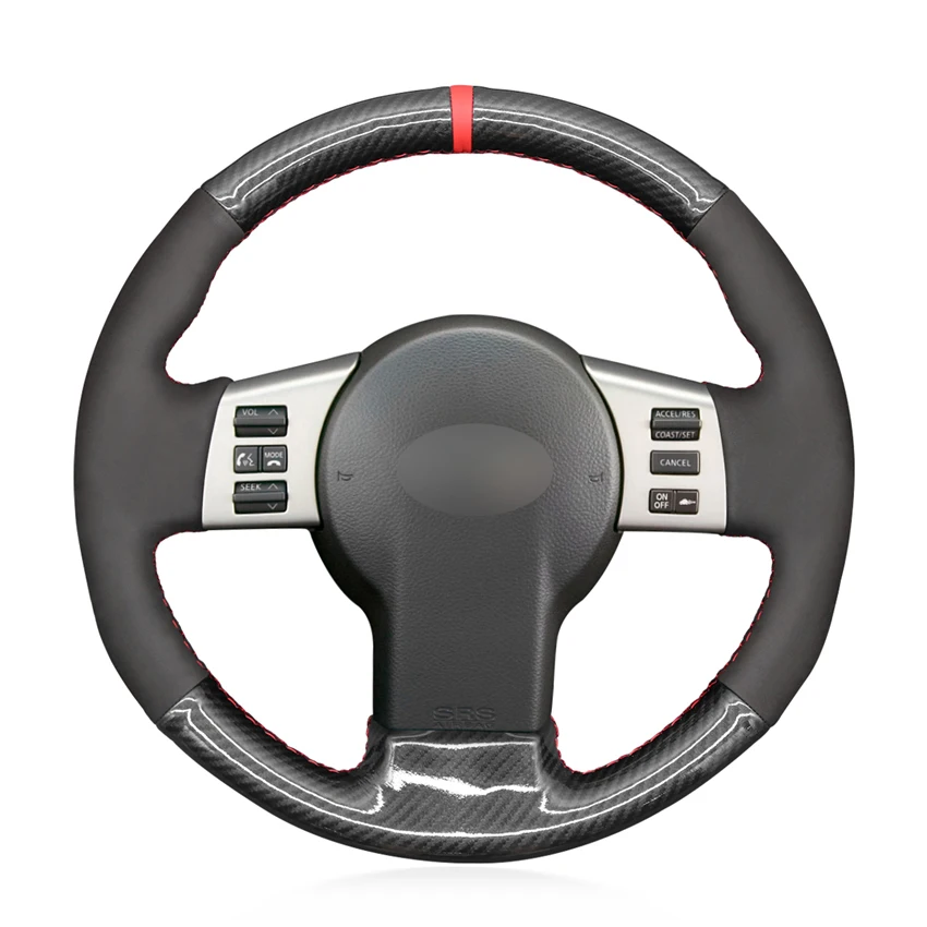 Hand Stitching Non-slip Durable Black Carbon Fiber Black Suede Car Steering Wheel Cover For Infiniti FX FX35 FX45 2003-2008
Hand Stitching Non-slip Durable Black Carbon Fiber Black Suede Car Steering Wheel Cover For Infiniti FX FX35 FX45 2003-2008