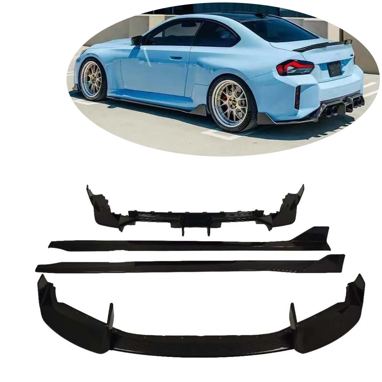 For BMW M2 G87 AD Style Dry Carbon Fiber Body Kit Spoiler Front Lip Diffuser Side Skirts
For BMW M2 G87 AD Style Dry Carbon Fiber Body Kit Spoiler Front Lip Diffuser Side Skirts