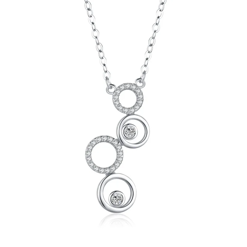 2023 New Design High Quality Cubic Zirconia Circles Pendant Colar Prata 925 Real Sterling Silver Necklace for Women 
2023 New Design High Quality Cubic Zirconia Circles Pendant Colar Prata 925 Real Sterling Silver Necklace for Women