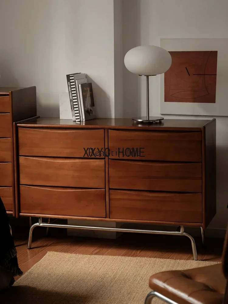 Retro Six-Bucket Solid Wood Drawer Storage Living Room Clothes Closet Household Chest of Drawers
Retro Six-Bucket Solid Wood Drawer Storage Living Room Clothes Closet Household Chest of Drawers