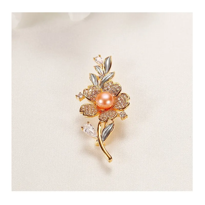 Winter Temperament Coat Suit Cheongsam Accessories Flat Round Corsage Atmospheric Zircon Freshwater Pearl Flower Brooch
Winter Temperament Coat Suit Cheongsam Accessories Flat Round Corsage Atmospheric Zircon Freshwater Pearl Flower Brooch