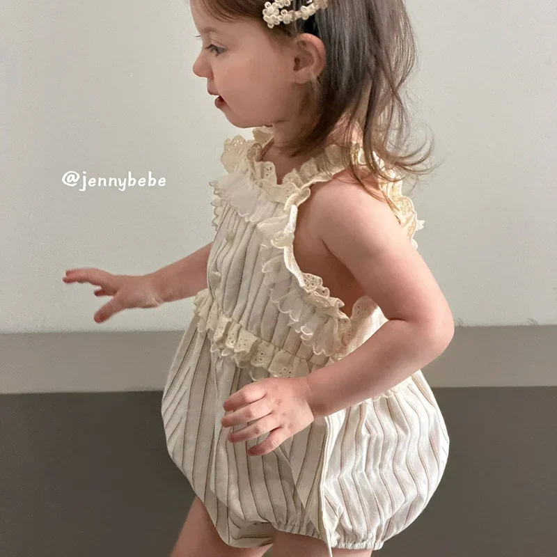 Новый летний комбинезон для новорожденных девочек 2026 года, без рукавов, хлопковый, в полоску, в корейском стиле, для ползания, 0-24 месяца, одежда для девочек
Новый летний комбинезон для новорожденных девочек 2026 года, без рукавов, хлопковый, в полоску, в корейском стиле, для ползания, 0-24 месяца, одежда для девочек