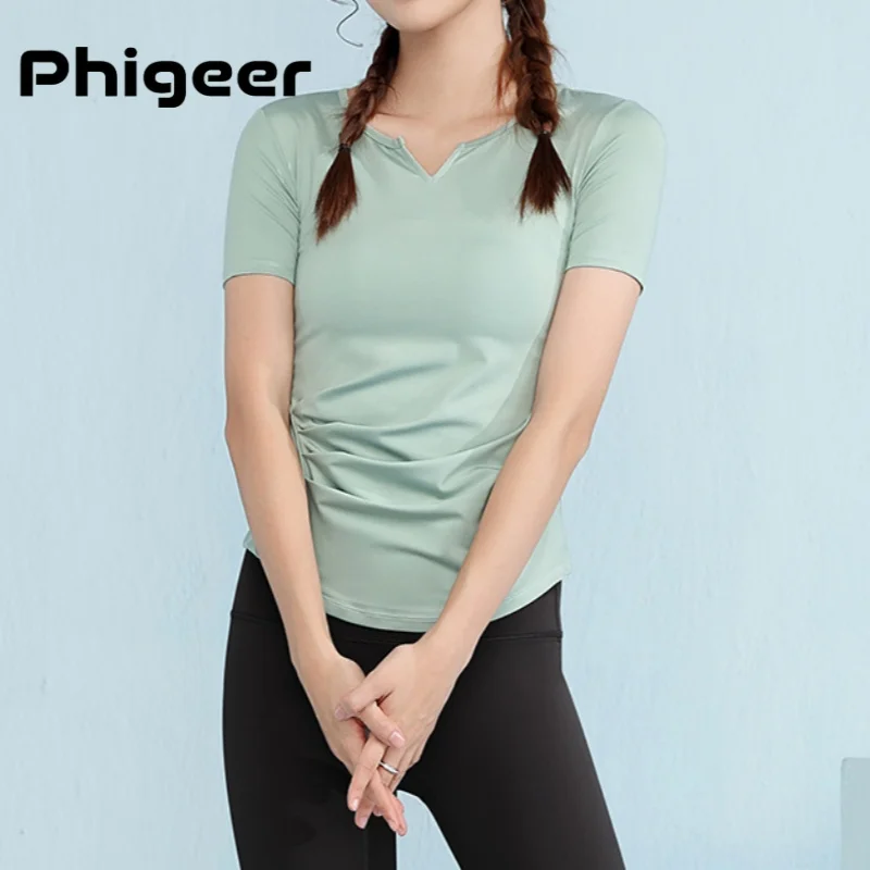 PHIGEER женская облегающая рубашка для тренировок, дышащий быстросохнущий топ для йоги, легкая футболка для бега, спортивная одежда, спортивная одежда, футболка для фитнеса
PHIGEER женская облегающая рубашка для тренировок, дышащий быстросохнущий топ для йоги, легкая футболка для бега, спортивная одежда, спортивная одежда, футболка для фитнеса