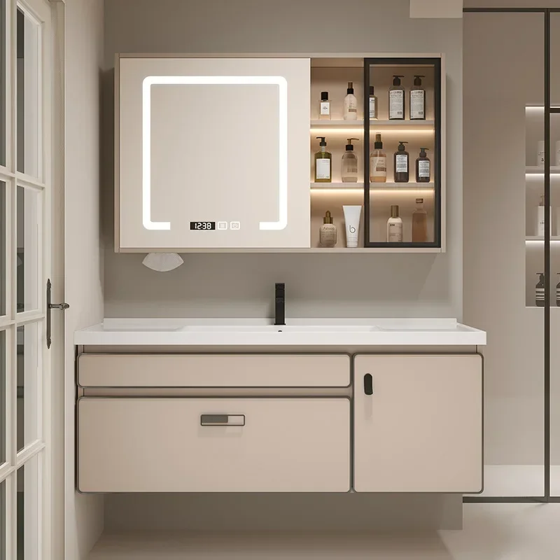 Light Luxury Solid Wood Bathroom Cabinets Ceramic Integrated Washbasin Bathroom Vanity Cabinet with Sink Bathroom Furniture
Light Luxury Solid Wood Bathroom Cabinets Ceramic Integrated Washbasin Bathroom Vanity Cabinet with Sink Bathroom Furniture