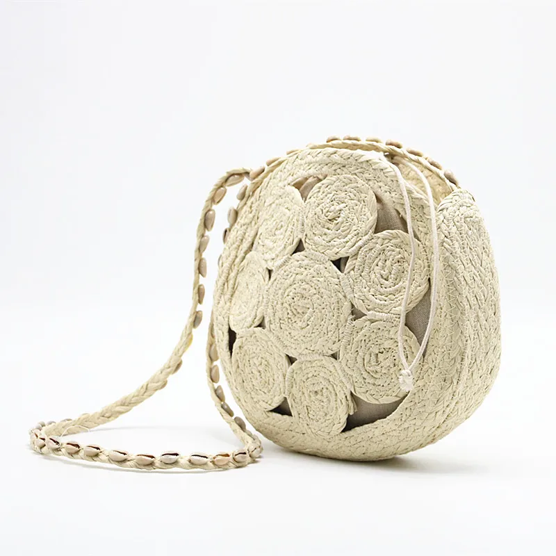 Bohemian Paper Rope Straw Bag Hollow Round Shoulder Bag Shell Strap Beach Bags for Women Travel Woven Crossbody Bags NEW Purses
Bohemian Paper Rope Straw Bag Hollow Round Shoulder Bag Shell Strap Beach Bags for Women Travel Woven Crossbody Bags NEW Purses