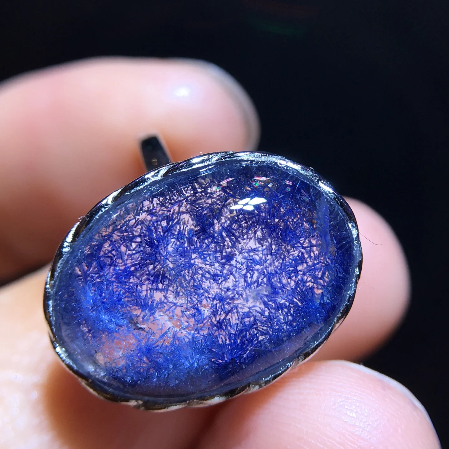 Natural Blue Rutilated Dumortierite Quartz Adjustable Ring 17.3/12.4mm Woman Men Ring Jewelry AAAAAA
Natural Blue Rutilated Dumortierite Quartz Adjustable Ring 17.3/12.4mm Woman Men Ring Jewelry AAAAAA