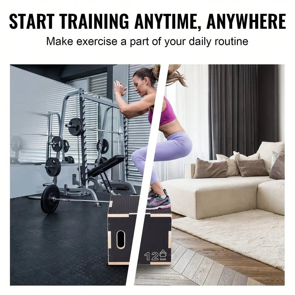 In 1 Plyometric Jump Box 12 To 30 Inch CottonWooden Plyo Box Platform Jumping Agility Box AntiSlip Fitness Exercise Step Up Box
In 1 Plyometric Jump Box 12 To 30 Inch CottonWooden Plyo Box Platform Jumping Agility Box AntiSlip Fitness Exercise Step Up Box