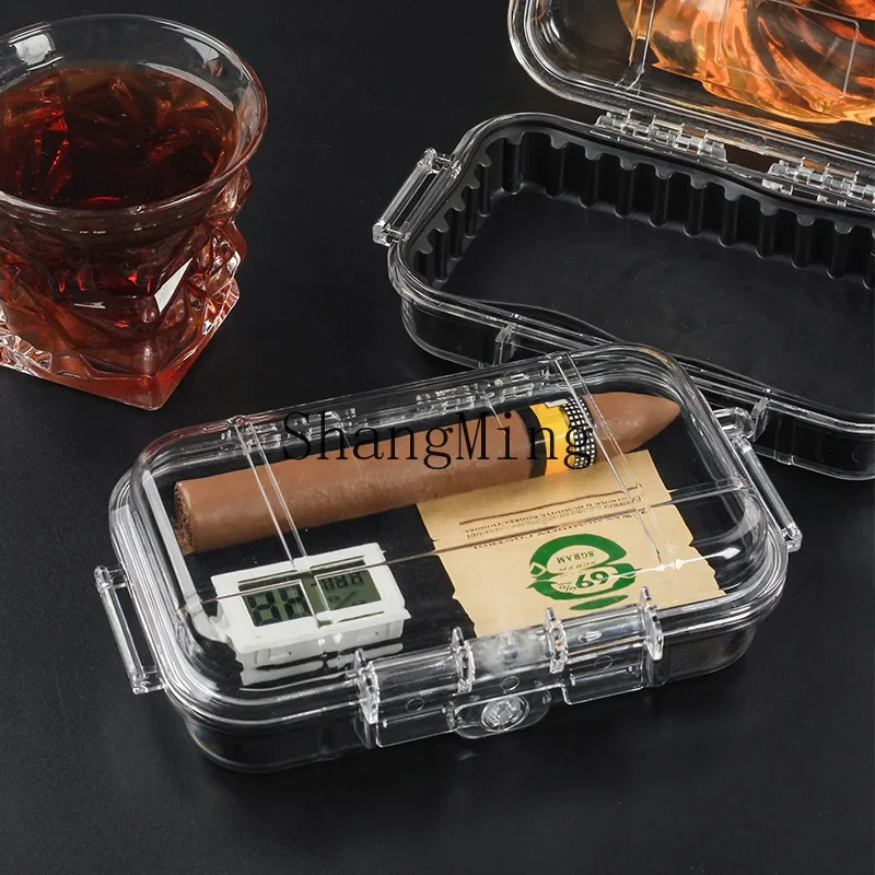 CL Small Waterproof Transparent Cigar Moisturizing Box Outdoor Travel Portable Alcoholized Eggplant Box
CL Small Waterproof Transparent Cigar Moisturizing Box Outdoor Travel Portable Alcoholized Eggplant Box