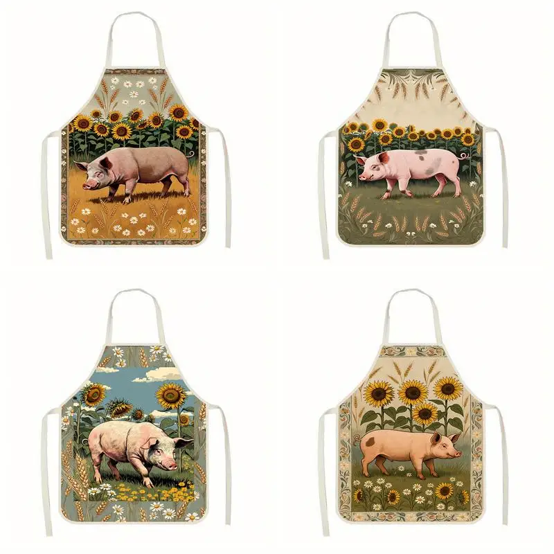 Pig & Sunflower Apron Linen Apron, Suitable For Kitchen Cooking, Parent-Child Interaction, Painting And Other Scenarios
Pig & Sunflower Apron Linen Apron, Suitable For Kitchen Cooking, Parent-Child Interaction, Painting And Other Scenarios