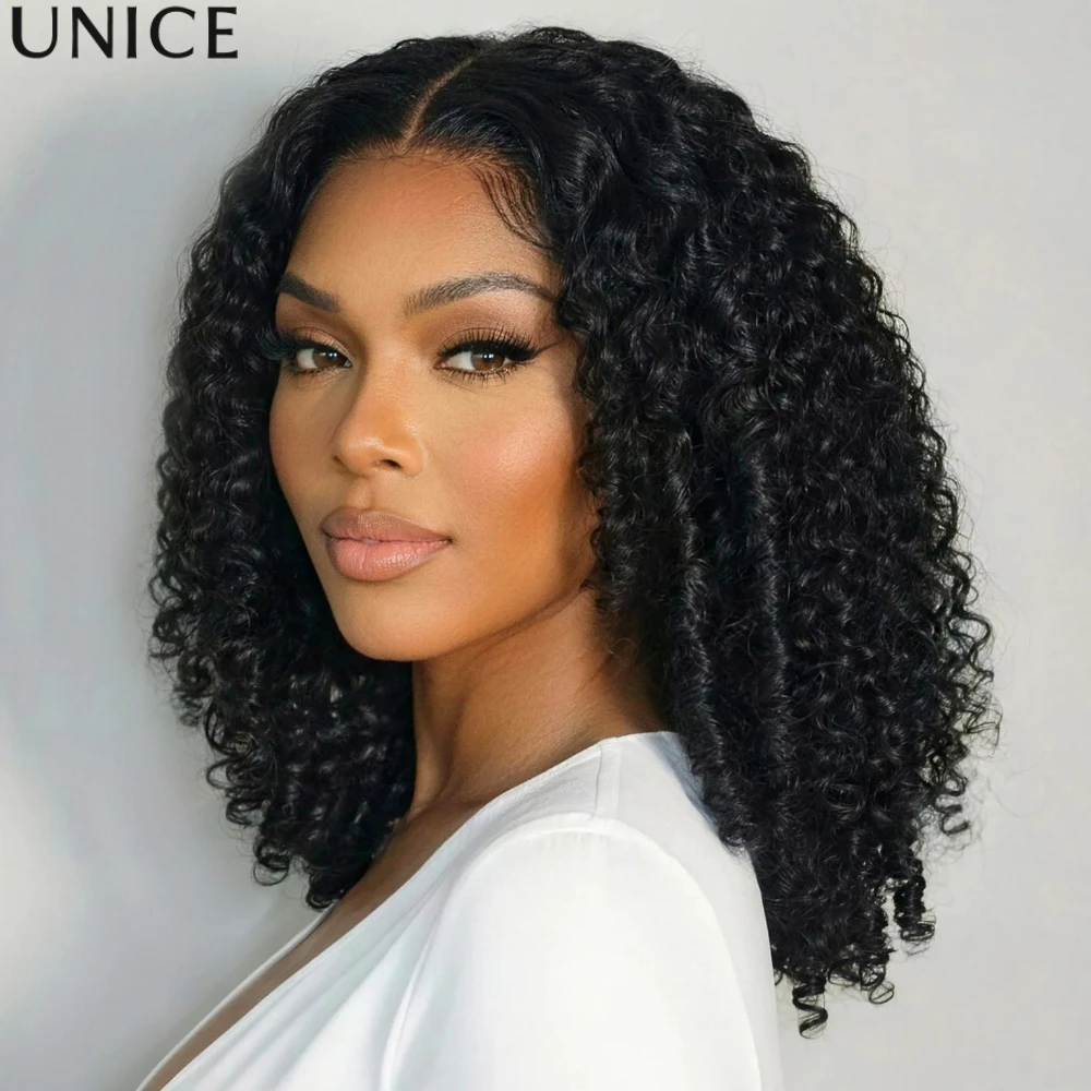 UNice Bye Bye Slip™ 7x5 Lace Natural Black Afro Kinky Curly Wig with Finger Coil Ends 180% Density Glueless Human Hair Wig
UNice Bye Bye Slip™ 7x5 Lace Natural Black Afro Kinky Curly Wig with Finger Coil Ends 180% Density Glueless Human Hair Wig